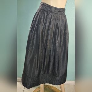 Vintage Liz Claiborne Black Midi Party Formal Skirt w Pockets Sz 6